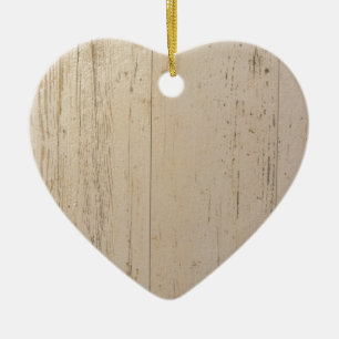 Adorno De Cerámica Grano de madera texturada lavado blanco