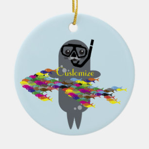 Adorno De Cerámica Gray Seal Thunder_Cove
