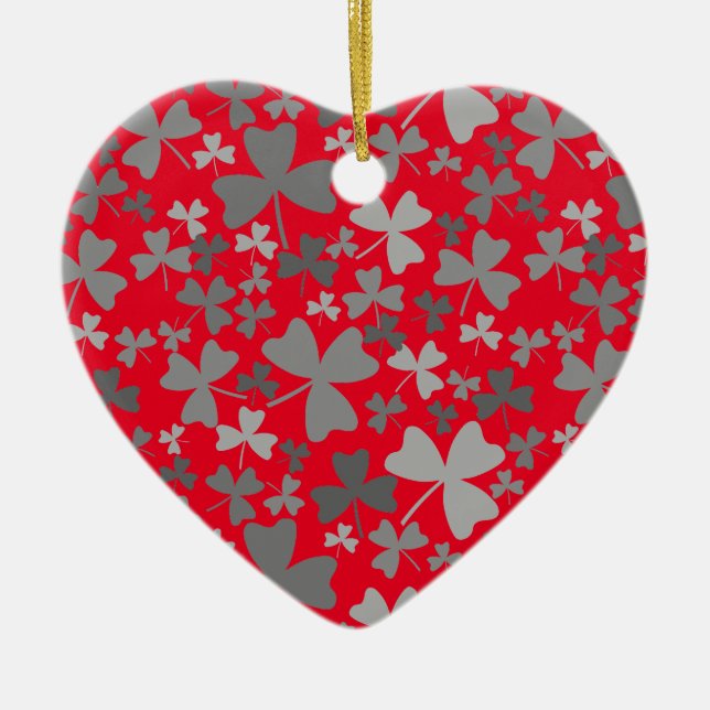 Adorno De Cerámica Gray Shamrock (Frente)