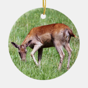 Adorno De Cerámica Grazing Deer