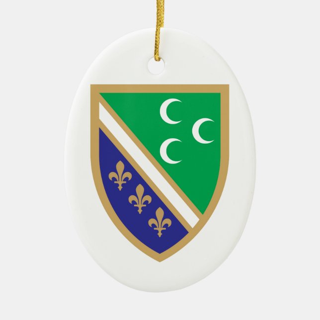 Adorno De Cerámica Grb Sandžaka, escudo de armas de Sandžak (Frente)