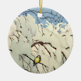 Adorno De Cerámica Great Tit - Theodor Severin Kittelsen