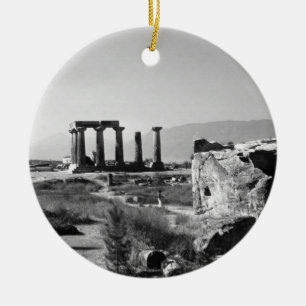 Adorno De Cerámica Grecia antigua Corinto templo de Apolo vintage