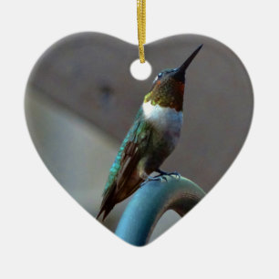 Adorno De Cerámica Green Ruby little Hummingbird