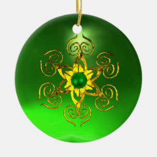 ADORNO DE CERÁMICA GREEN TALISMAN EMERALD