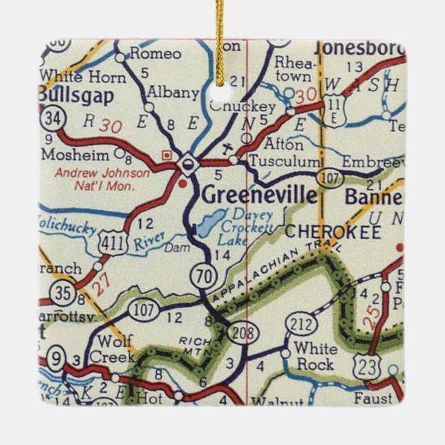 Adorno De Cerámica Greeneville TN (Reverso)