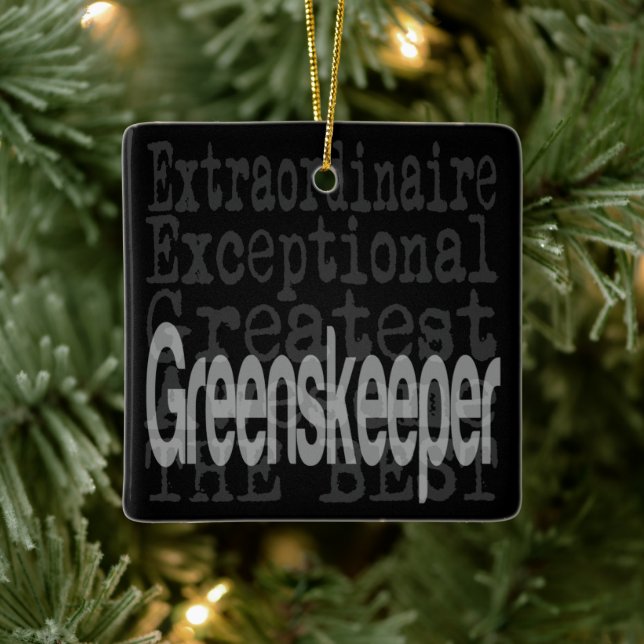 Adorno De Cerámica Greenskeeper Extraordinaire (Árbol)