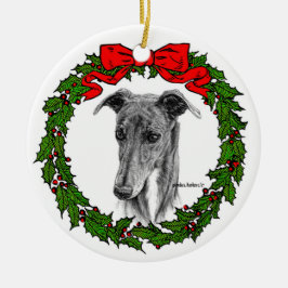 Adorno De Cerámica Greyhound Art de Glenda S. Harlan