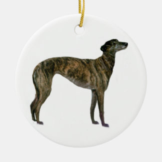 Adorno De Cerámica Greyhound - Brindle (de pie)