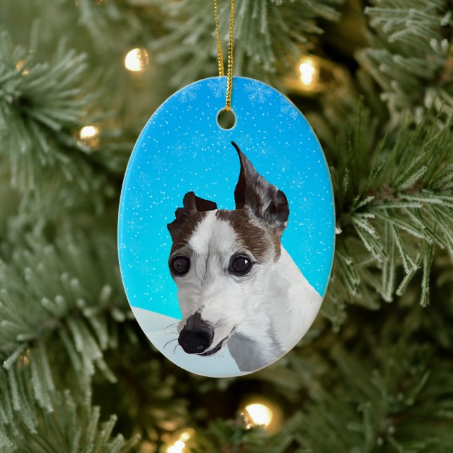 Adorno De Cerámica Greyhound italiano (Árbol)