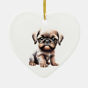 Adorno De Cerámica Griffon personalizado de Bruselas