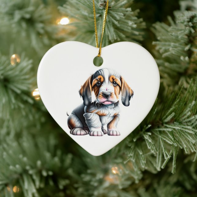 Adorno De Cerámica Griffon Vendéen de Grand Basset personalizado (Árbol)