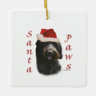 Adorno De Cerámica Grifón de caza de pelo duro Santa Paws