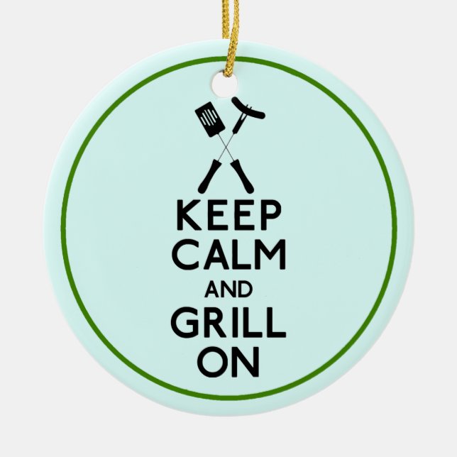 Adorno De Cerámica Grill On (Frente)