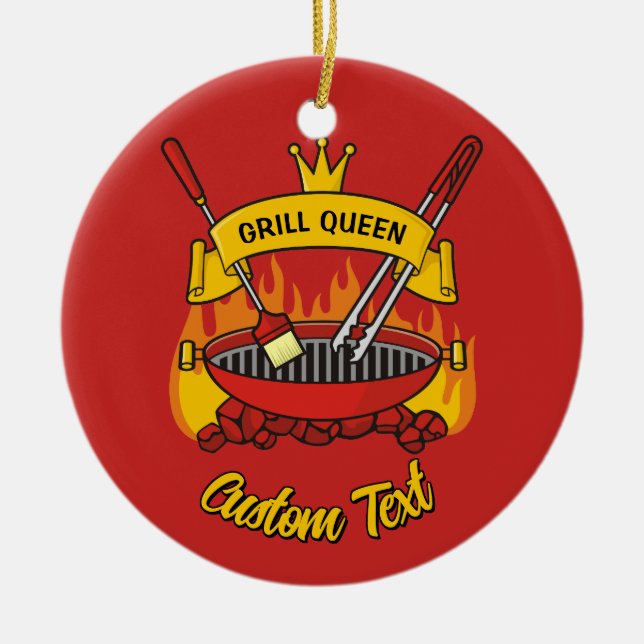 Adorno De Cerámica Grill Queen (Frente)