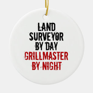 Adorno De Cerámica Grillmaster Land Surveyor