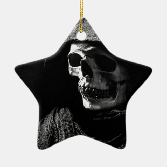 Adorno De Cerámica Grim Reaper Skull (Frente)