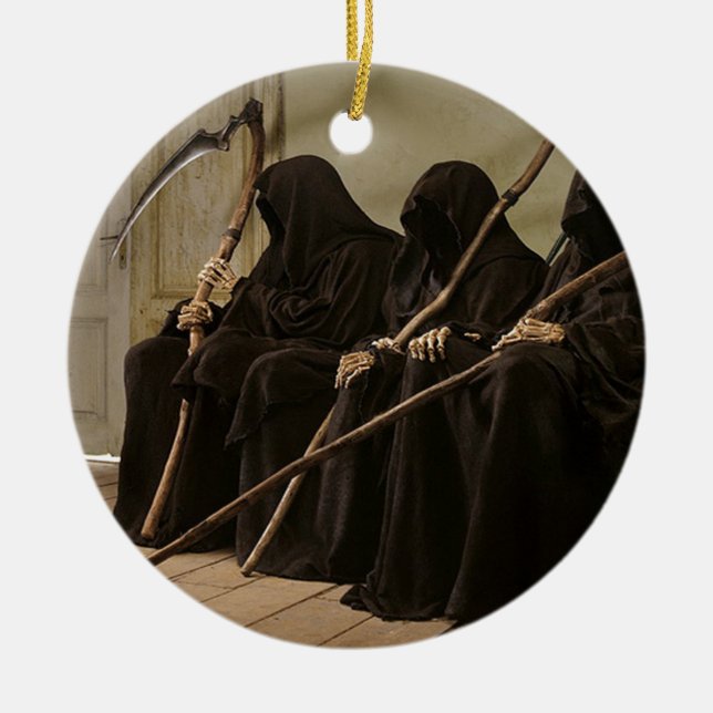 Adorno De Cerámica Grim Reapers Te Espera (Frente)