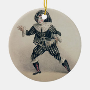 Adorno De Cerámica Grimaldi como Scaramouche, del dell'Ar de Commedia