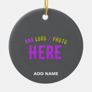 ADORNO DE CERÁMICA GRIS DE PERSONALIZABLE MODERNO ELEGANTE VERIFICADO