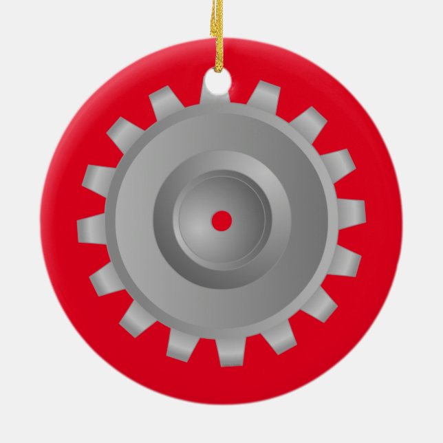 Adorno De Cerámica Gris gris (Atrás)