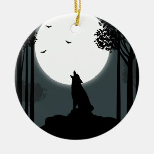 Adorno De Cerámica grito en la luna