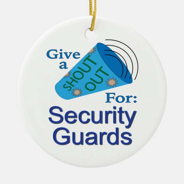 Adorno De Cerámica Gritos a los guardias de seguridad (Frente)