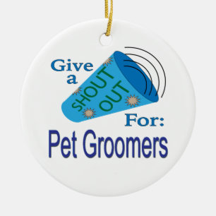 Adorno De Cerámica Gritos a los Mascotas Groomers