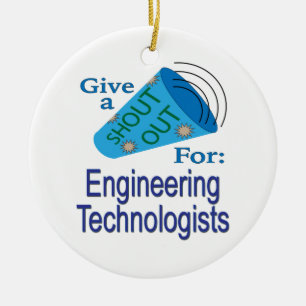 Adorno De Cerámica Gritos a los técnicos de ingeniería