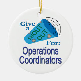 Adorno De Cerámica Gritos para los coordinadores de operaciones