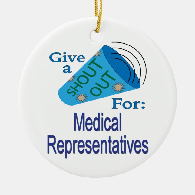 Adorno De Cerámica Gritos para representantes médicos (Frente)