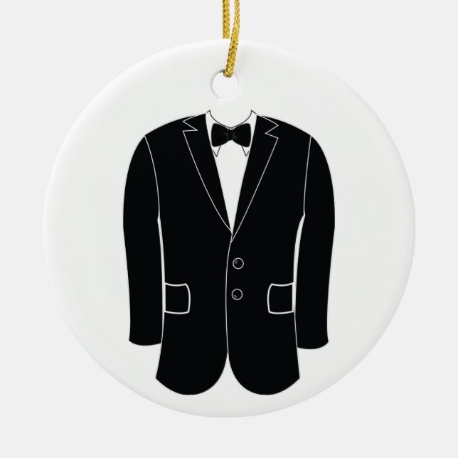 Adorno De Cerámica Groomsman Coat (Frente)