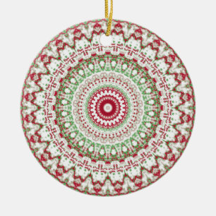 Adorno De Cerámica Groovy Funky Tie Dye Navidad Boho Hippie Mandala