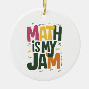 Adorno De Cerámica Groovy Math es mi jam primer día de regreso a clas