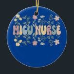 Adorno De Cerámica Groovy MICU Nurse Medical Intensive Care Unit<br><div class="desc">Groovy MICU Nurse Medical Intensive Care Unit Gift. Perfect gift for your dad,  mom,  papa,  men,  women,  friend and family members on Thanksgiving Day,  Christmas Day,  Mothers Day,  Fathers Day,  4th of July,  1776 Independent day,  Veterans Day,  Halloween Day,  Patrick's Day</div>