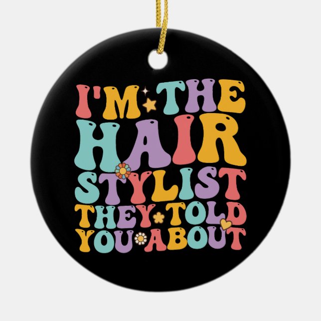 Adorno De Cerámica Groovy, soy el peinado que te contaron (Frente)