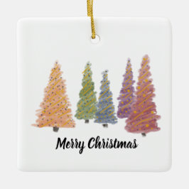 Adorno De Cerámica Grove of Christmas Trees ornament
