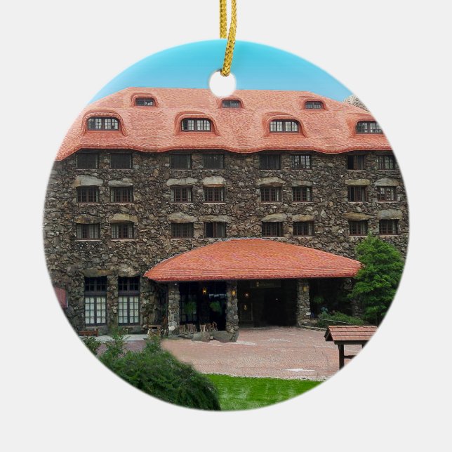 Adorno De Cerámica Grove Park Inn, Grove Park Inn Christmas Ornament, (Frente)