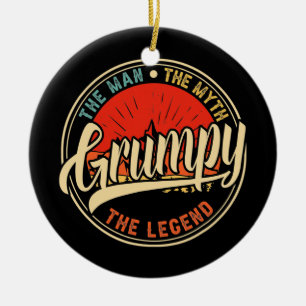 Adorno De Cerámica Grumpy el hombre el mito el día del padre de la le