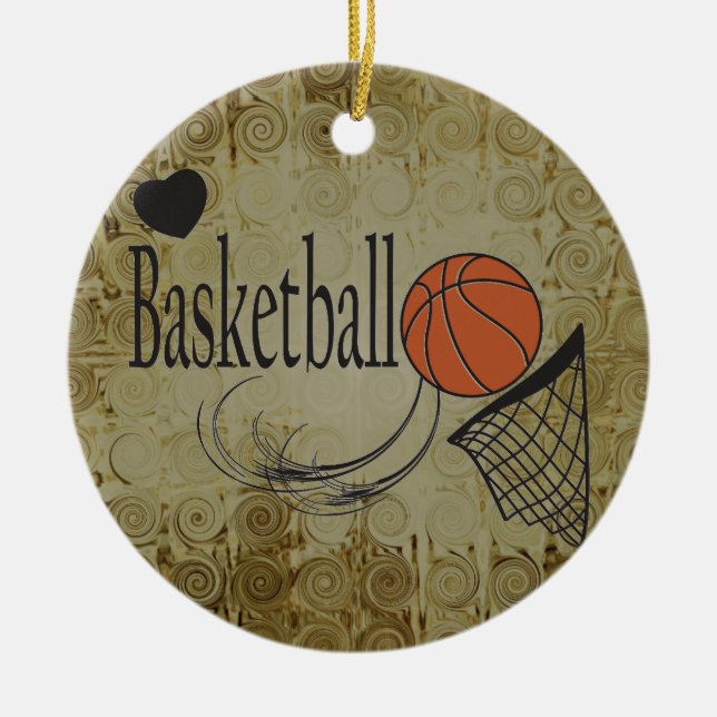 Adorno De Cerámica Grunge Basketball Sport (Frente)