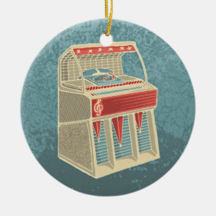 Adorno De Cerámica Grunge Jukebox