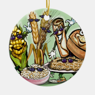 Adorno De Cerámica Grupo de alimentos para grano de pan