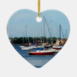 Adorno De Cerámica Grupo de veleros Newport RI