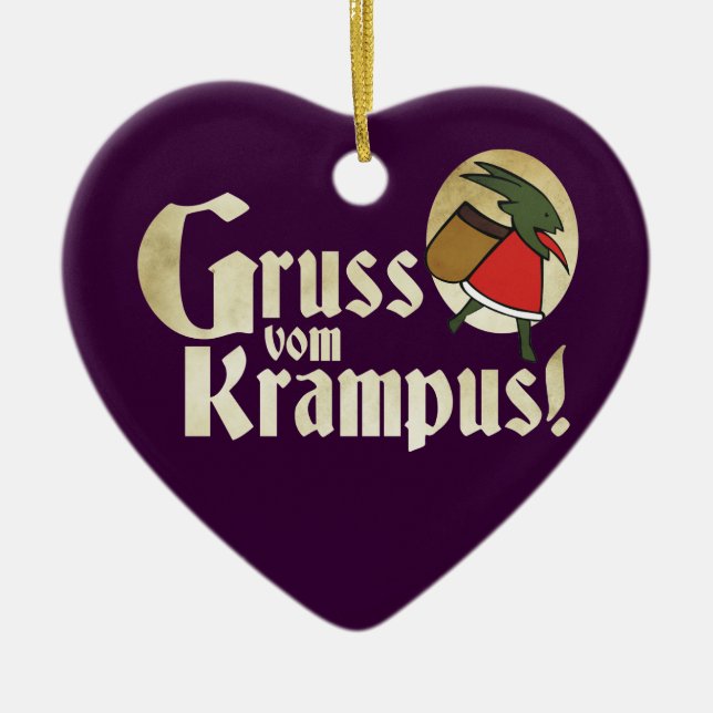 Adorno De Cerámica Gruss Vom Krampus (Frente)