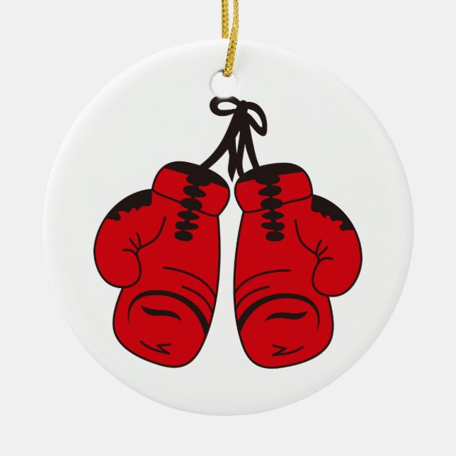 Adorno De Cerámica Guantes de boxeo (Frente)