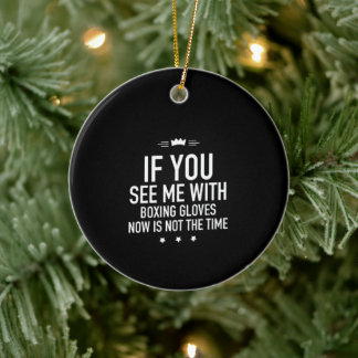 Adorno De Cerámica Guantes de boxeo blanco