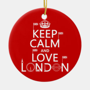 Adorno De Cerámica Guarde la calma y ame Londres