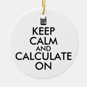 Adorno De Cerámica Guarde la calma y calcule en personalizado de la