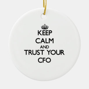 Adorno De Cerámica Guarde la calma y confíe en su Cfo