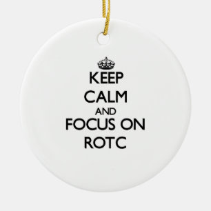 Adorno De Cerámica Guarde la calma y el foco en Rotc